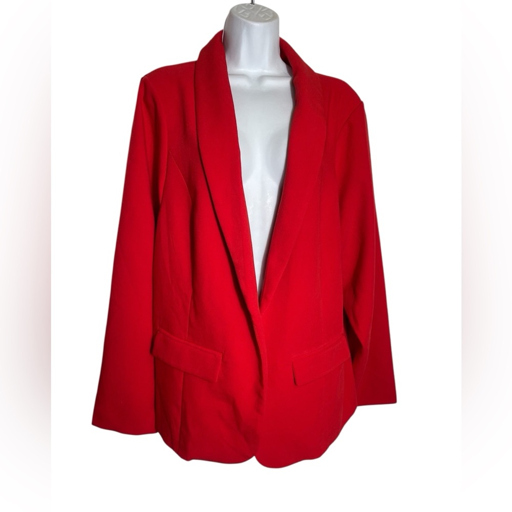 Torrid Red Blazer size 4X with Notched Lapel Open Front Jacket ❤️❤️